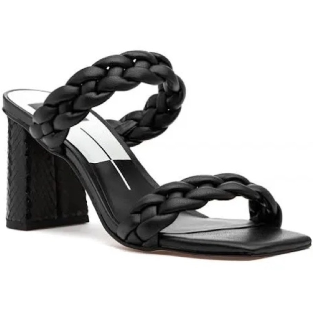 Dolce Vita Paily braided sandal, black, 6.5W